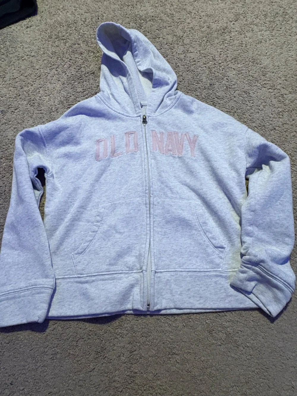 white zip up pink old navy zip up sweatshirt - girls 10-12